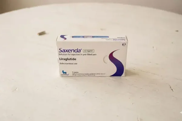 Saxenda pen in its packaging